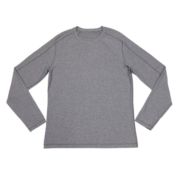Lululemon Men's Long Sleeve Performance Shirt Size Large Gray Athletic Gym - Picture 1 of 5